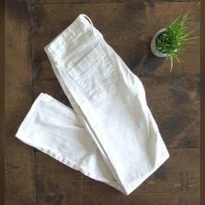 J. Crew Matchstick White Skinny Jeans